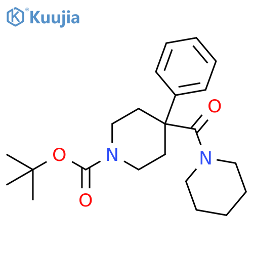 4-phenyl-4-(piperidine-1-carbonyl)piperidine-1-carboxylic acid tert-butyl ester structure