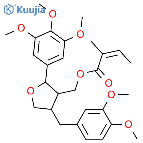 7,9'-Epoxy-8,8'-lignan-3,3',4,4',5,9-hexol; (7S,8R,8'R)-form, 3,3',4,4',5-Penta-Me ether, 9-angeloyl structure