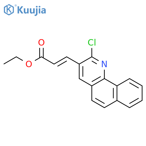 2-PROPENOIC ACID, 3-(2-CHLOROBENZO[H]QUINOLIN-3-YL)-, ETHYL ESTER structure