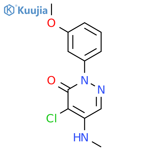 4-Chloro-2-(3-methoxyphenyl)-5-(methylamino)pyridazin-3(2H)-one structure