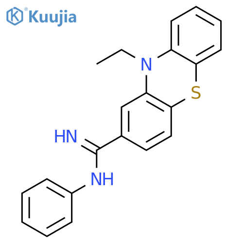10H-PHENOTHIAZINE-2-CARBOXIMIDAMIDE, 10-ETHYL-N-PHENYL- structure