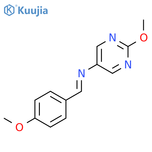 5-PYRIMIDINAMINE, 2-METHOXY-N-[(4-METHOXYPHENYL)METHYLENE]- structure