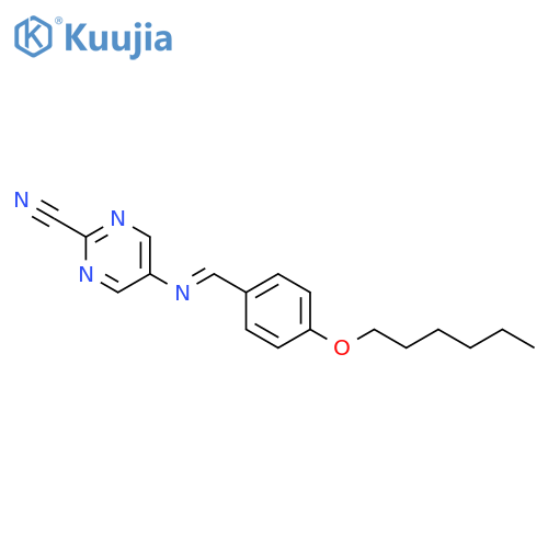 2-Pyrimidinecarbonitrile, 5-[[[4-(hexyloxy)phenyl]methylene]amino]- structure