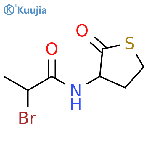 Propanamide, 2-bromo-N-(tetrahydro-2-oxo-3-thienyl)- structure