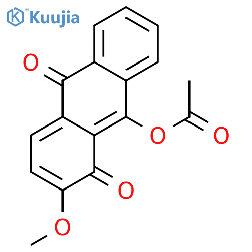 1,10-Anthracenedione, 9-(acetyloxy)-2-methoxy- structure
