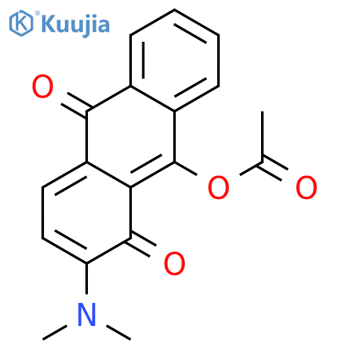 1,10-Anthracenedione, 9-(acetyloxy)-2-(dimethylamino)- structure