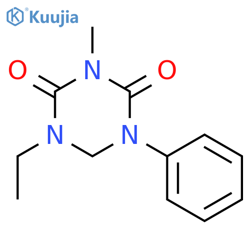 1,3,5-Triazine-2,4(1H,3H)-dione, 1-ethyldihydro-3-methyl-5-phenyl- structure