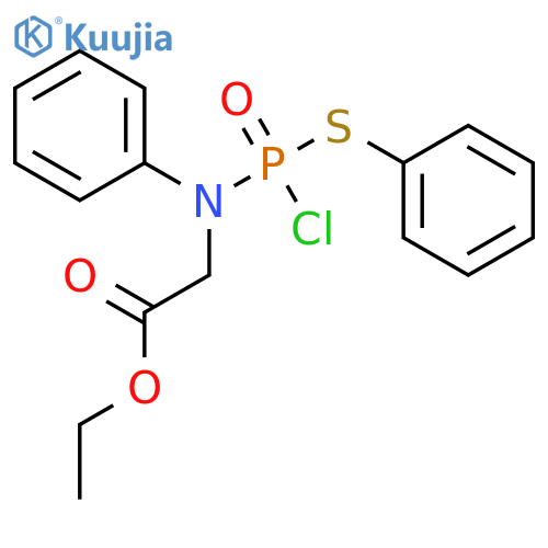 Glycine, N-[chloro(phenylthio)phosphinyl]-N-phenyl-, ethyl ester structure