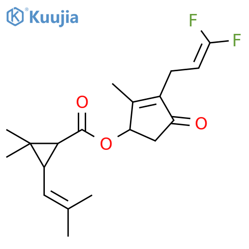 3-(3,3-difluoroprop-2-en-1-yl)-2-methyl-4-oxocyclopent-2-en-1-yl 2,2-dimethyl-3-(2-methylprop-1-en-1-yl)cyclopropanecarboxylate structure