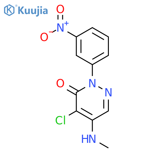 4-Chloro-5-(methylamino)-2-(3-nitrophenyl)pyridazin-3(2H)-one structure