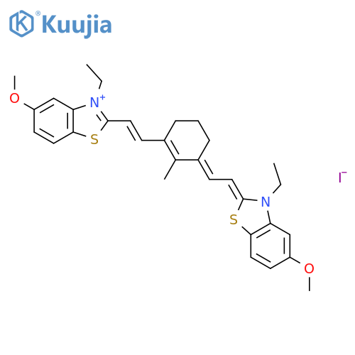 Benzothiazolium,3-ethyl-2-[2-[3-[2-(3-ethyl-5-methoxy-2(3H)-benzothiazolylidene)ethylidene]-2-methyl-1-cyclohexen-1-yl]ethenyl]-5-methoxy-,iodide (1:1) structure