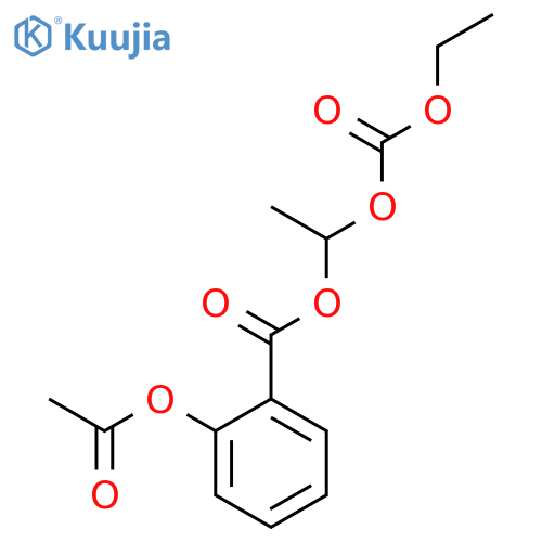 BENZOIC ACID, 2-(ACETYLOXY)-, 1-[(ETHOXYCARBONYL)OXY]ETHYL ESTER structure