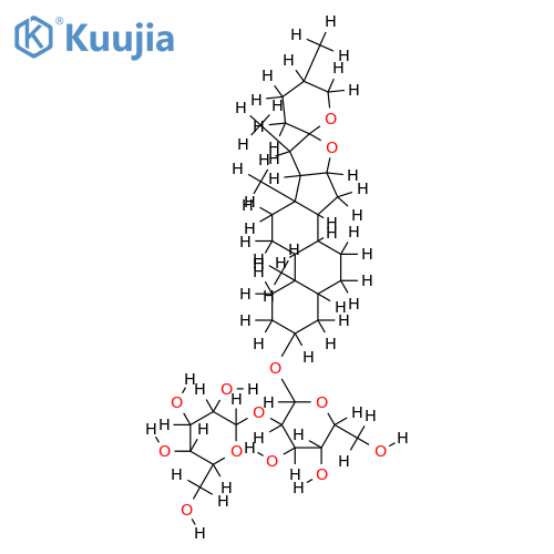 (25S)-5beta-spirostan-3beta-ol-3-O-beta-D-glucopyranosyl-(1->2)-beta-D-galactopyranoside structure