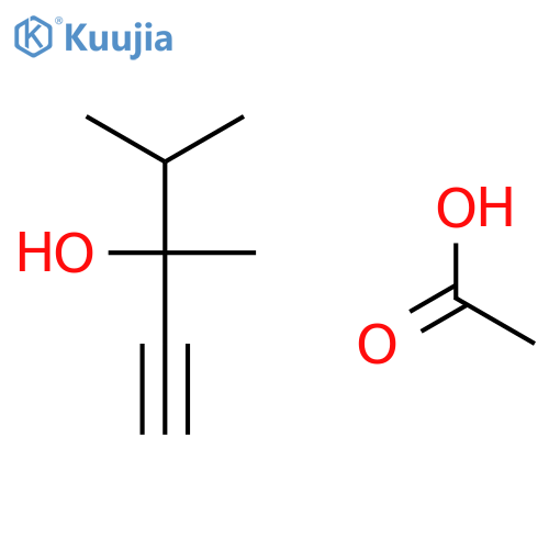 1-Pentyn-3-ol, 3,4-dimethyl-, acetate structure