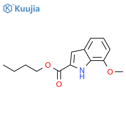 1H-Indole-2-carboxylic acid, 7-methoxy-, butyl ester structure