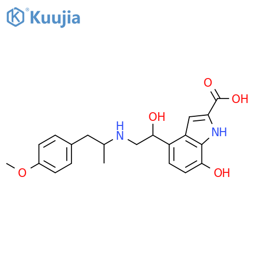 1H-Indole-2-carboxylic acid,7-hydroxy-4-[1-hydroxy-2-[[2-(4-methoxyphenyl)-1-methylethyl]amino]ethyl]- structure