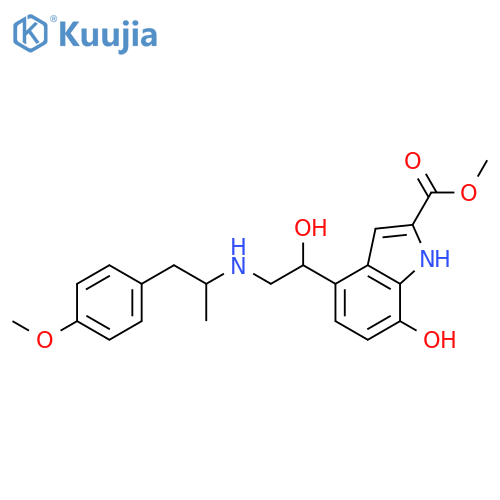 1H-Indole-2-carboxylic acid,7-hydroxy-4-[1-hydroxy-2-[[2-(4-methoxyphenyl)-1-methylethyl]amino]ethyl]-, methyl ester structure