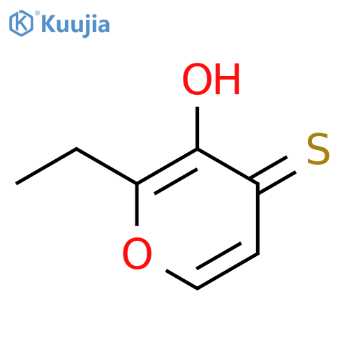 4H-Pyran-4-thione,2-ethyl-3-hydroxy- structure