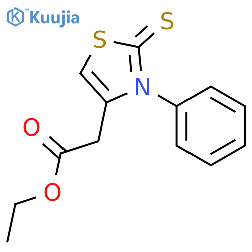 ethyl (3-phenyl-2-thioxo-2,3-dihydro-1,3-thiazol-4-yl)acetate structure