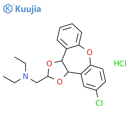 Dibenzo[b,f]-1,3-dioxolo[4,5-d]oxepin-2-methanamine,5-chloro-N,N-diethyl-3a,12b-dihydro-, hydrochloride (1:1) structure