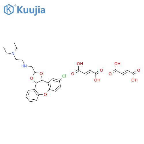 N'-[(5-chloro-3a,12b-dihydrodibenzo[b,f][1,3]dioxolo[4,5-d]oxepin-2-yl)methyl]-N,N-diethylethane-1,2-diamine di[(2E)-but-2-enedioate] structure