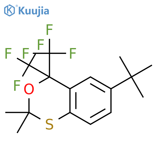 4H-3,1-Benzoxathiin,6-(1,1-dimethylethyl)-2,2-dimethyl-4,4-bis(trifluoromethyl)- structure