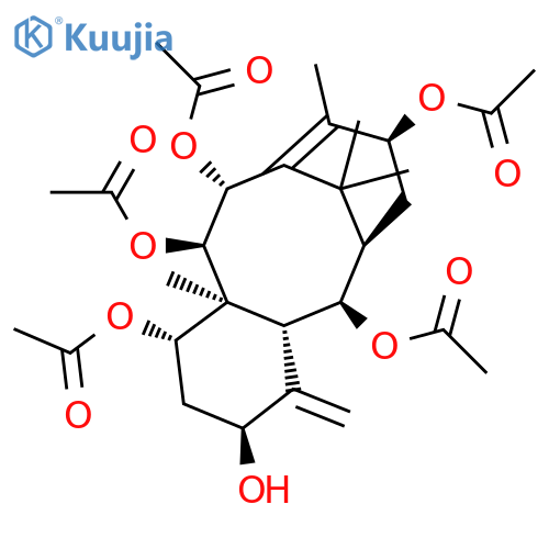 5α-hydroxy-2α,7β,9α,10β,13α-pentaacetoxy-4(20),11-taxadiene structure