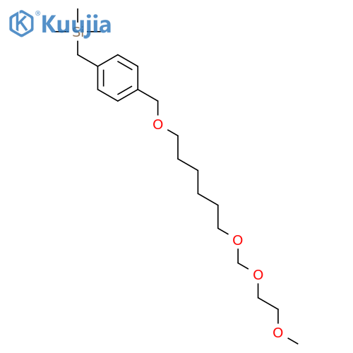 SILANE, TRIMETHYL[[4-(2,9,11,14-TETRAOXAPENTADEC-1-YL)PHENYL]METHYL]- structure