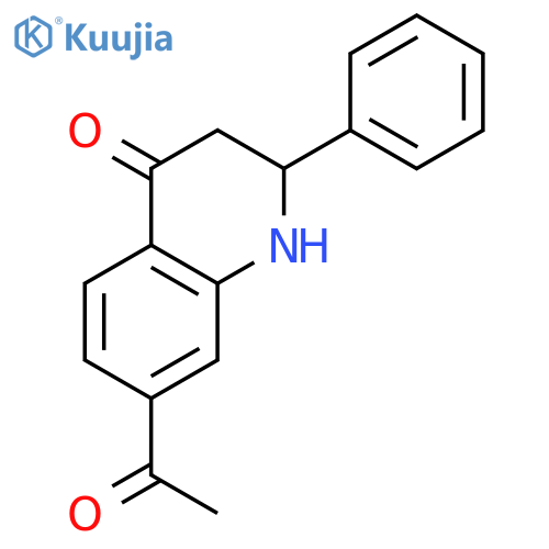 4(1H)-Quinolinone, 7-acetyl-2,3-dihydro-2-phenyl- structure