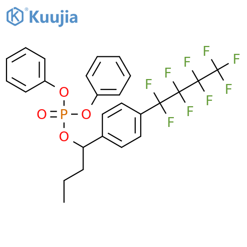 1-[4-(Nonafluorobutyl)phenyl]butyl diphenyl phosphate structure