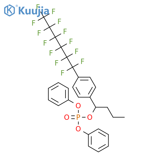 Phosphoric acid, diphenyl 1-[4-(tridecafluorohexyl)phenyl]butyl ester structure