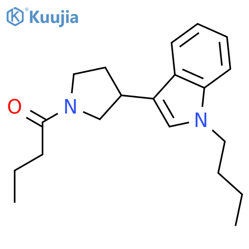 PYRROLIDINE, 3-(1-BUTYL-1H-INDOL-3-YL)-1-(1-OXOBUTYL)- structure