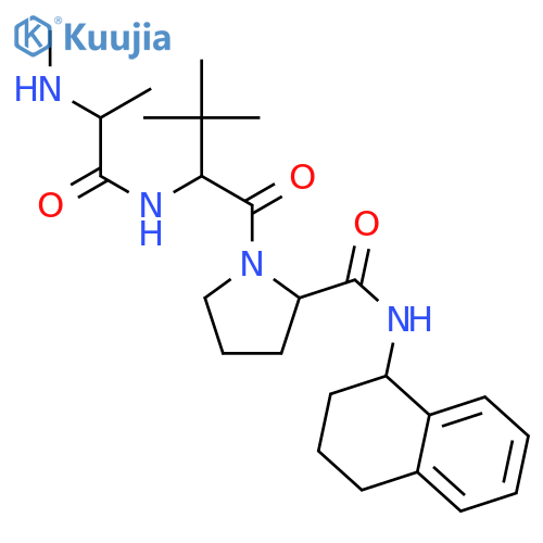 (S)-1-((S)-3,3-Dimethyl-2-((S)-2-(methylamino)propanamido)butanoyl)-N-((R)-1,2,3,4-tetrahydronaphthalen-1-yl)pyrrolidine-2-carboxamide structure