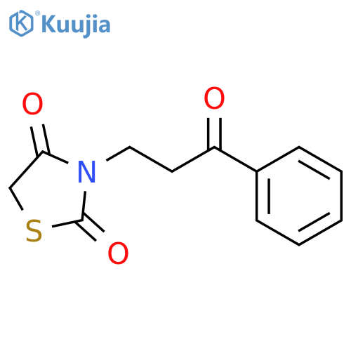2,4-THIAZOLIDINEDIONE, 3-(3-OXO-3-PHENYLPROPYL)- structure