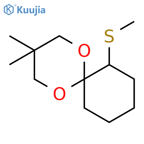 1,5-Dioxaspiro[5.5]undecane, 3,3-dimethyl-7-(methylthio)- structure