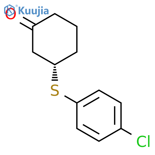 Cyclohexanone, 3-[(4-chlorophenyl)thio]-, (S)- structure