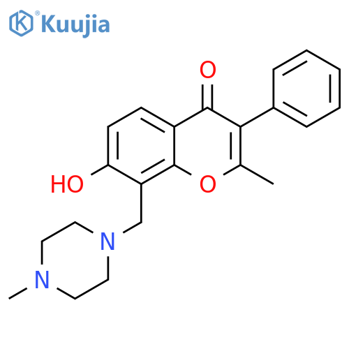 7-hydroxy-2-methyl-8-(4-methylpiperazin-1-yl)methyl-3-phenyl-4H-chromen-4-one structure