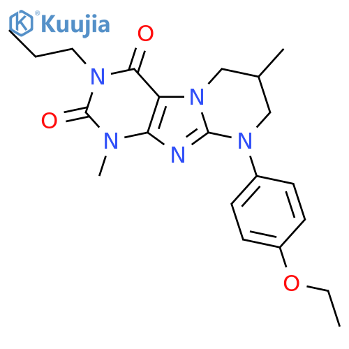 9-(4-ethoxyphenyl)-1,7-dimethyl-3-propyl-1H,2H,3H,4H,6H,7H,8H,9H-pyrimido1,2-gpurine-2,4-dione structure