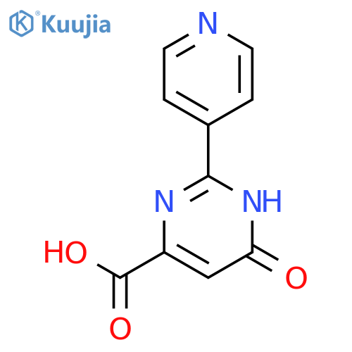 6-Oxo-2-(pyridin-4-yl)-1,6-dihydropyrimidine-4-carboxylic acid structure