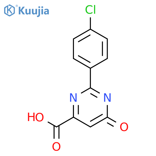 2-(4-CHLORO-PHENYL)-6-OXO-1,6-DIHYDRO-PYRIMIDINE-4-CARBOXYLIC ACID structure