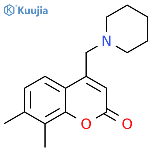 7,8-dimethyl-4-(piperidin-1-yl)methyl-2H-chromen-2-one structure