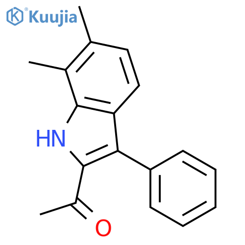 ETHANONE, 1-(6,7-DIMETHYL-3-PHENYL-1H-INDOL-2-YL)- structure
