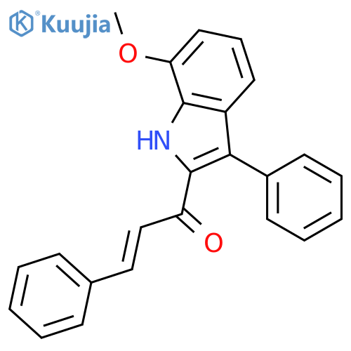 2-PROPEN-1-ONE, 1-(7-METHOXY-3-PHENYL-1H-INDOL-2-YL)-3-PHENYL- structure