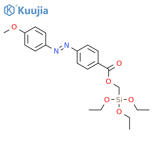 Benzoic acid, 4-[(4-methoxyphenyl)azo]-, (triethoxysilyl)methyl ester structure