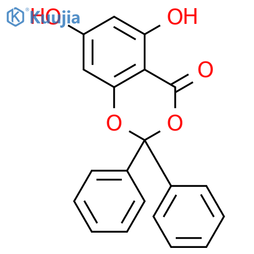 4H-1,3-Benzodioxin-4-one, 5,7-dihydroxy-2,2-diphenyl- structure