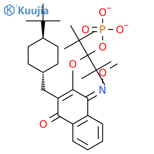 PHOSPHORIC ACID, BIS(1,1-DIMETHYLETHYL)[[3-[[TRANS-4-(1,1-DIMETHYLETHYL)CYCLOHEXYL]METHYL]-1,4-DIHYDRO-1-(METHOXYIMINO)-4-OXO-2-NAPHTHALENYL]OXY]METHYL ESTER structure