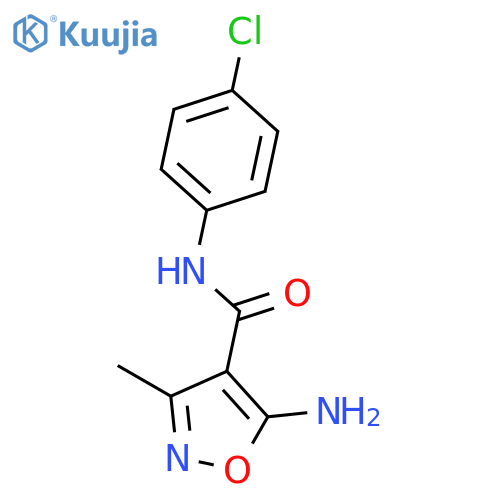 5-Amino-3-methyl-isoxazole-4-carboxylic acid (4-chloro-phenyl)-amide structure