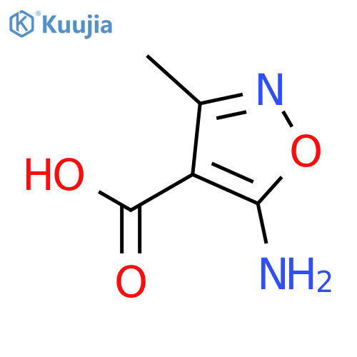 5-amino-3-methyl-1,2-oxazole-4-carboxylic acid structure