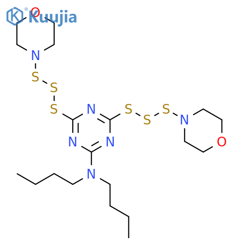 1,3,5-TRIAZIN-2-AMINE, N,N-DIBUTYL-4,6-BIS(4-MORPHOLINYLTRITHIO)- structure