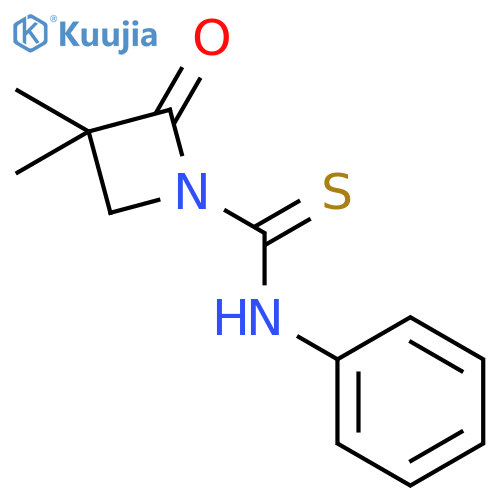 1-AZETIDINECARBOTHIOAMIDE, 3,3-DIMETHYL-2-OXO-N-PHENYL- structure